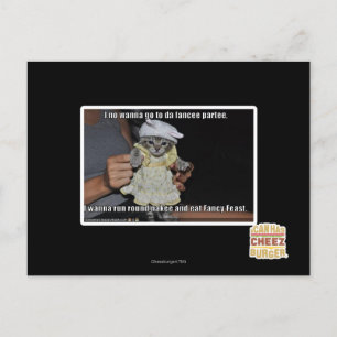 Carte Postale Je ne veux pas aller à da fancee partee