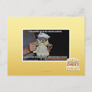 Carte Postale Je ne veux pas aller à da fancee partee