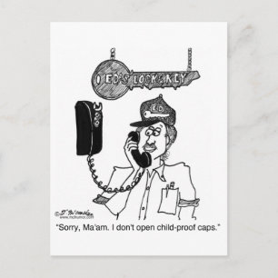 Carte Postale Je n'ouvre pas les Casquettes à l'épreuve des enfa