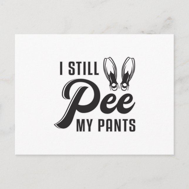 Carte Postale Je Pee Toujours Mes Pantalons Plongée Plongée Plon (Devant)