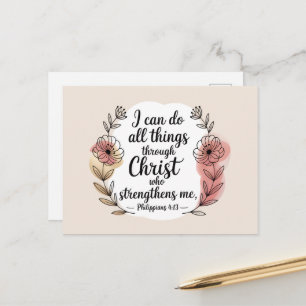 Carte Postale Je peux faire toutes choses par Christ