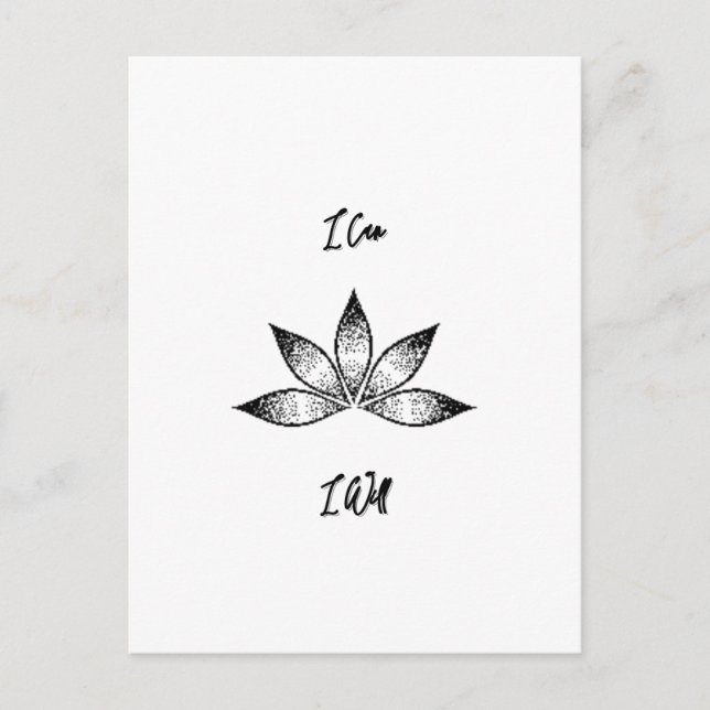 Carte Postale Je Peux Vais Inspirer La Détermination Lotus (Devant)