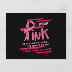 Carte Postale Je Porte Pink Breast Cancer Sensibilisation Famill
