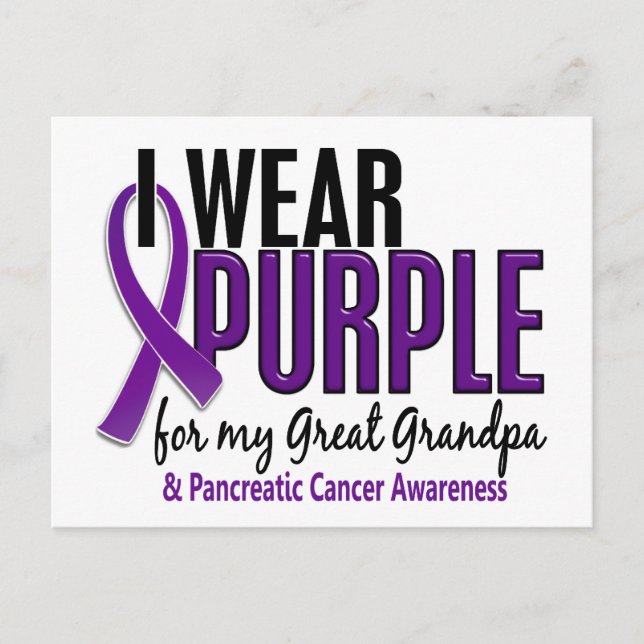Carte Postale Je Porte Violet Grand Grand Grand-Père 10 Cancer P (Devant)