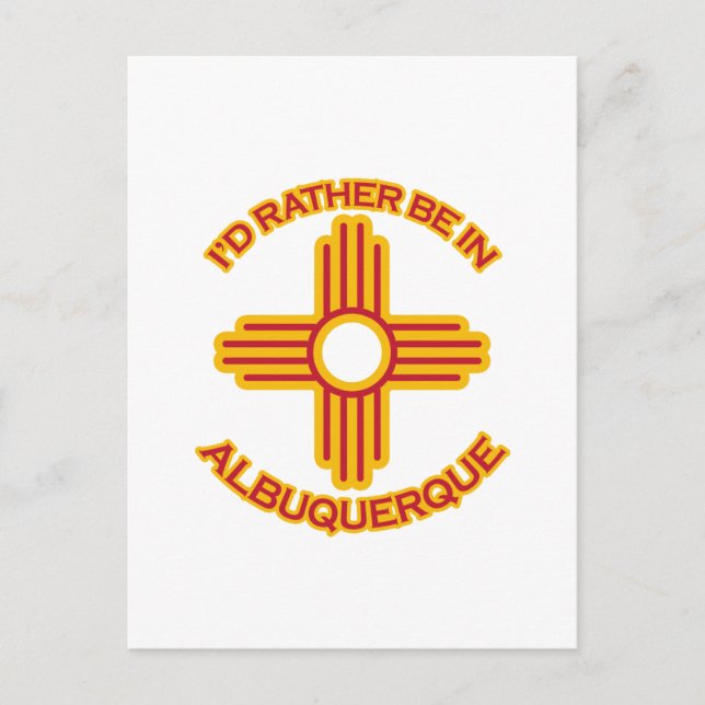 Carte Postale Je préfère être à Albuquerque (Devant)