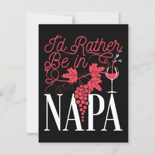 Carte Postale Je préfère être à Napa