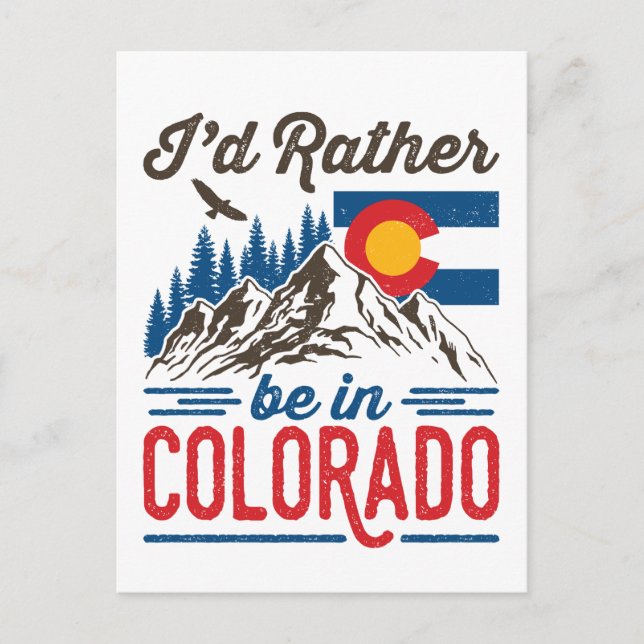 Carte Postale Je préfère être au Colorado (Devant)