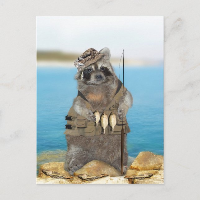 Carte Postale Je préfère pêcher (Devant)