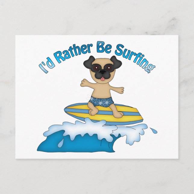 Carte Postale Je préfère surfer Carlin Surfer Cadeaux et tee - s (Devant)