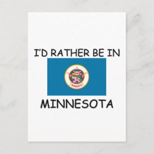 Carte Postale Je préférerais être dans le Minnesota