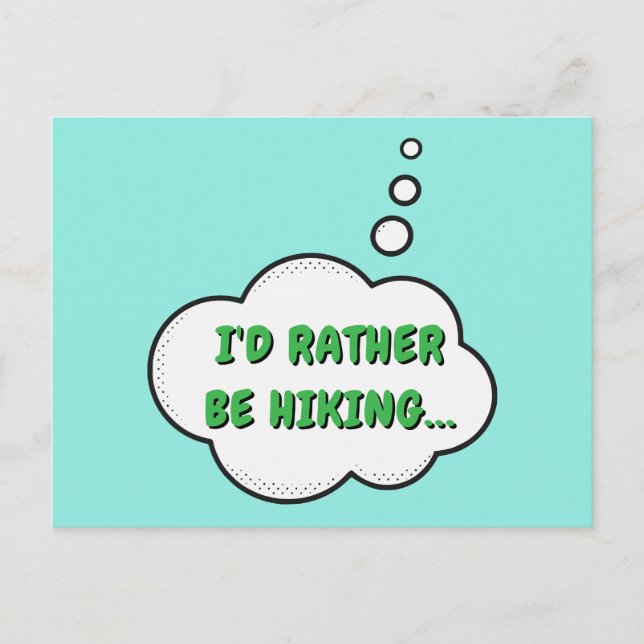 Carte Postale Je Préférerais Être Randonnée (Devant)