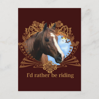 Carte Postale Je Préférerais Faire Du Cheval