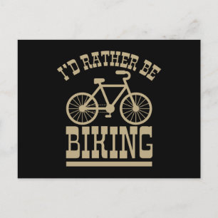 Carte Postale JE PRÉFÉRERAIS FAIRE DU VÉLO Drôle Cyclisme Cyclis