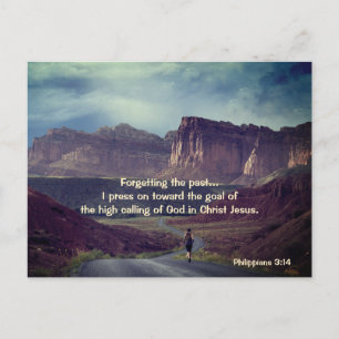 Carte Postale Je presse vers le but Philippiens 3:14 Bible
