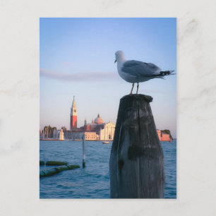 Carte Postale Je regarde les gondoles à Venise