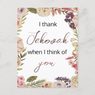 Carte Postale Je remercie Jéhovah quand je pense à vous Philippi