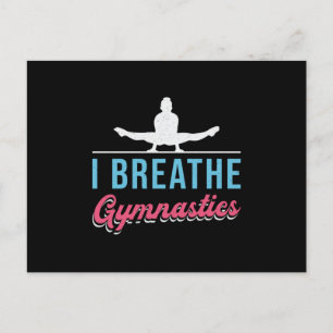 Carte Postale Je respire Gymnastique Acrobat Bars Beam Gymnast