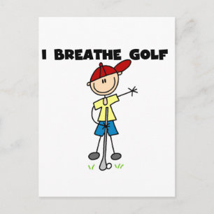 Carte Postale Je respire Tshirts et cadeaux de golf