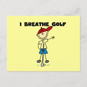 Carte Postale Je respire Tshirts et cadeaux de golf