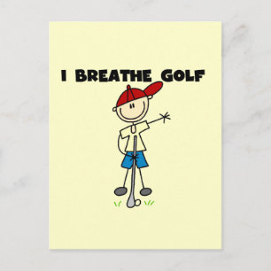 Carte Postale Je respire Tshirts et cadeaux de golf