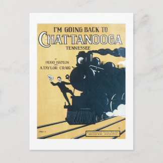 Carte Postale Je retourne au Chattanooga Tennessee Songbook C