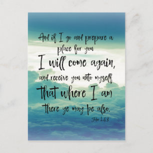 Carte Postale Je reviendrai La Bible Verse