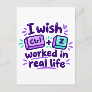 Carte Postale Je souhaite que Ctrl Z fonctionne dans la vraie vi