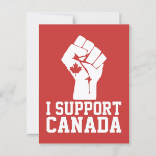 Carte Postale Je soutiens le Canada - Fier Canadien
