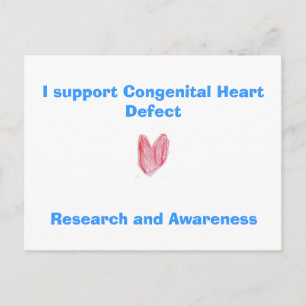Carte Postale Je soutiens le défaut cardiaque congénital, la rec