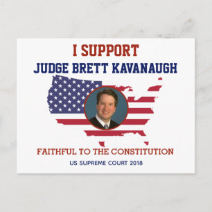 Carte Postale Je soutiens le juge Brett Kavanaugh