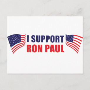 Carte Postale Je soutiens Ron Paul !