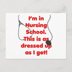 Carte Postale Je suis à l'école de soins infirmiers - habillé