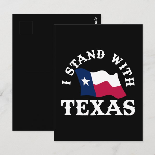 Carte Postale Je suis avec le Texas (Devant / Derrière)