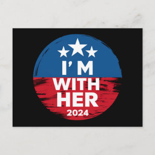 Carte Postale Je suis avec son vote Kamala pour le président Kam