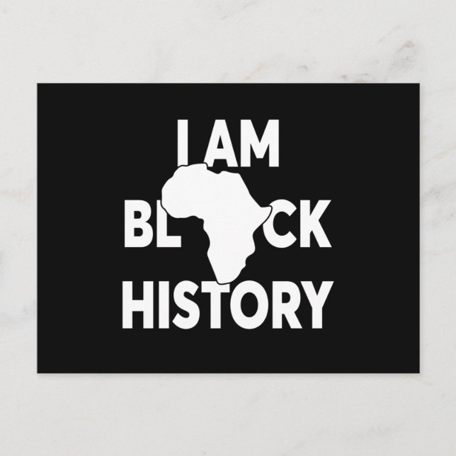 Carte Postale Je suis Black History Black Lives Matter (Devant)