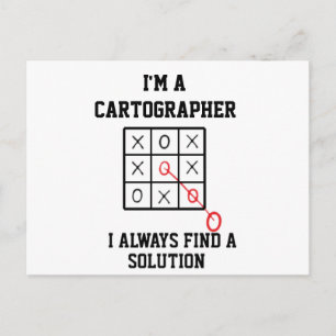 Carte Postale Je suis cartographe, je trouve toujours une soluti