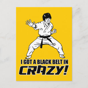 Carte Postale Je suis ceinture noire en folie
