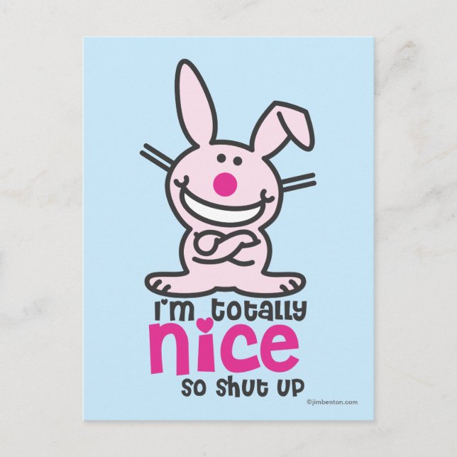 Carte Postale Je suis complètement sympa (Devant)