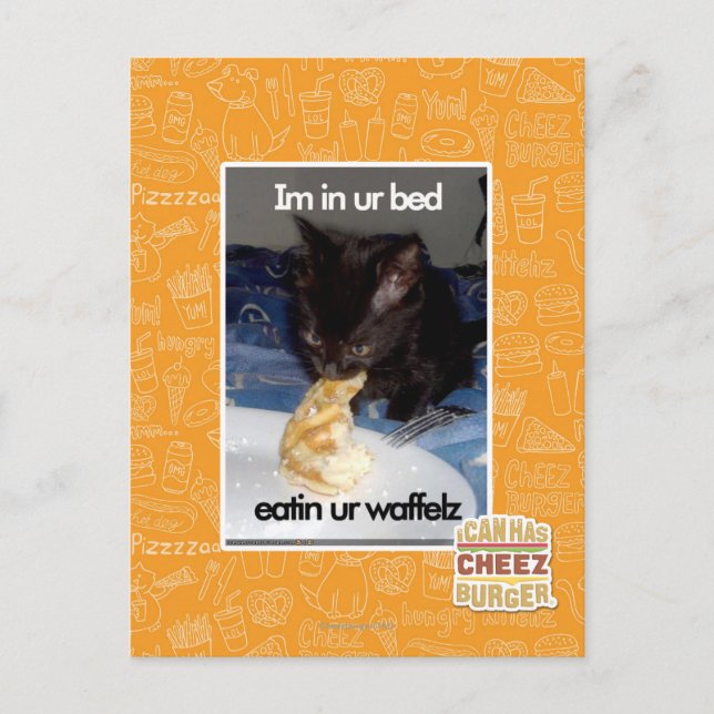Carte Postale Je suis dans votre lit (Devant)
