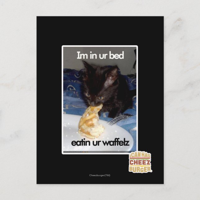 Carte Postale Je suis dans votre lit (Devant)