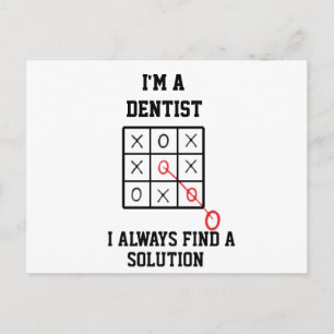 Carte Postale Je suis dentiste, je trouve toujours une solution 