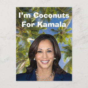 Carte Postale Je suis des noix de coco pour Kamala