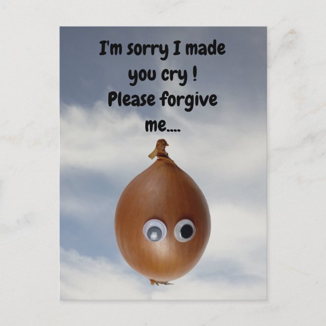 Carte Postale Je suis désolé de t'avoir fait pleurer ! (Devant)