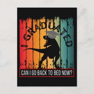 Carte Postale je suis diplômé, puis-je retourner au lit maintena