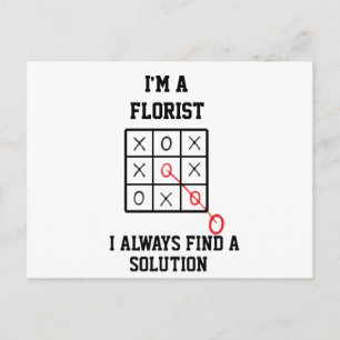 Carte Postale Je suis fleuriste, je trouve toujours une solution