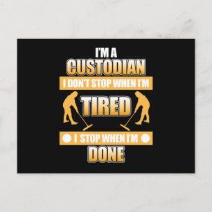 Carte Postale Je suis gardien de l'école gardien Janitor Appréci