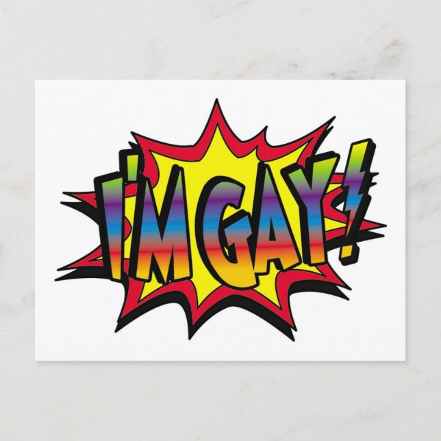 Carte Postale Je suis Gay Burst (Devant)