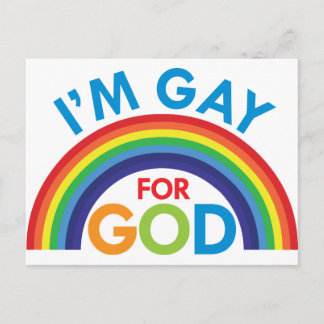 Carte Postale Je suis gay pour Dieu