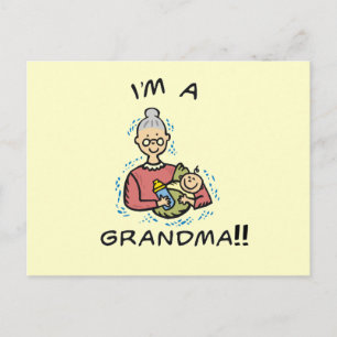 Carte Postale Je suis grand-mère et bébé
