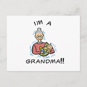 Carte Postale Je suis grand-mère et bébé
